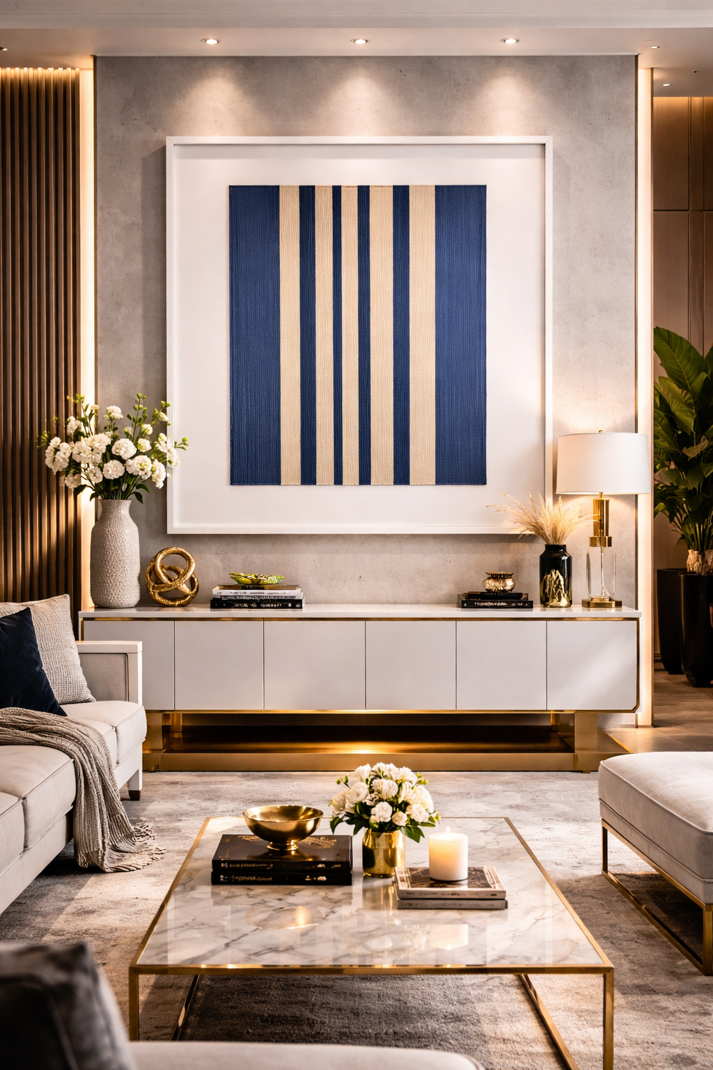 Azurri Fili Blue & Cream collection3