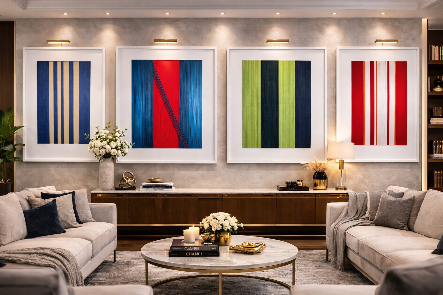 Azurri Fili Blue & Cream collection3